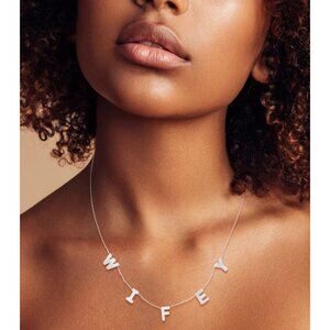 NWOT Sunkissed Sterling Mother-of-Pearl "Wifey" Necklace